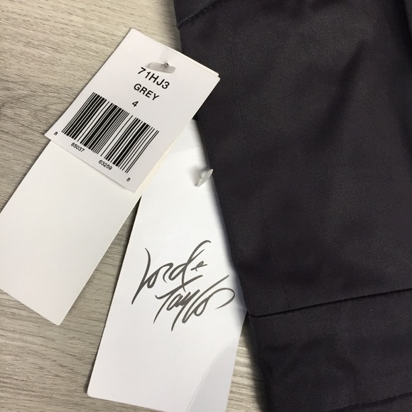 French Connection Grey Cotton Strapless Dress, 4 - Picture 6 of 7